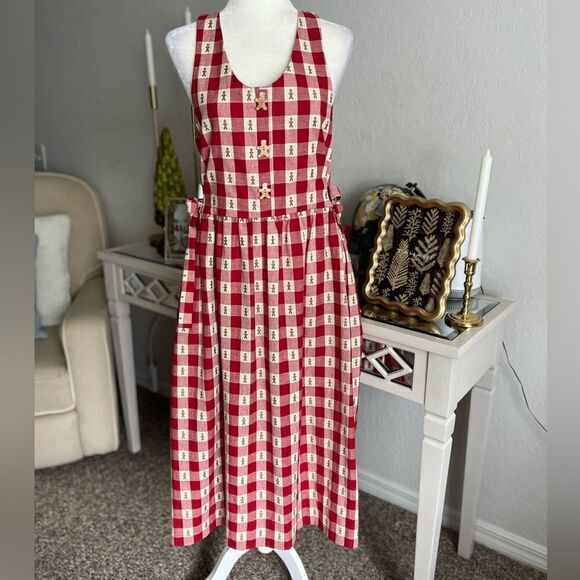 Vintage Marianna Originals Christmas dress gingerbread man - Picture 1 of 8